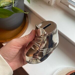 Pottery Barn Baby Bootie Bank Silver - new in box